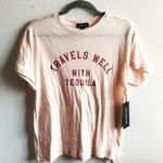 Wildfox Tee Con Tequila Keke Pink Salt Graphic T-Shirt Sz S BNWT Travels Well Photo 1