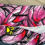 INKnBURN Blue Denim Pocket Graphic Pink Floral Bike Active Shorts Size Medium Photo 5