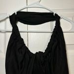 Sandro  Citrine Tie Front Halter Dress Black Photo 5