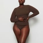 SKIMS NWOT  Fits Everybody Long Sleeve T-Shirt in Cocoa Photo 1