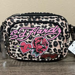 Ed Hardy  Pink Leopard Print Crossbody Photo 0