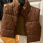 Amazon Brown Cropped  Vest Puffer Photo 0