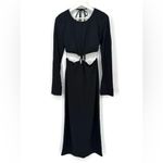 Rumer Oasis Black Ribbed Cut Out Long Sleeve Dress Large NWT‎ Photo 12