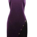 Tommy Hilfiger Colorblock Asymmetrical Elegant Purple Black Sleeveless Dress Photo 0
