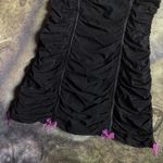 Jezebel  Black Ruched Mini Slip Dress Photo 2