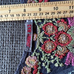 Johnny Was Heidi Floral Embroidered Tunic Top Dress Gray Boho M Mini Resortwear Photo 4