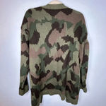 Love by Design Camo Open Cardigan Size Large Sweater Green Fall Warm Trendy Camouflage Photo 1