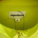 superdown Nicky Zip Crop Top in Neon Yellow Sz S Photo 4