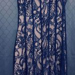 Candalite Navy Blue Lace Dress Photo 0