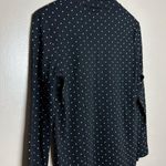 Croft & Barrow CLEARANCE! Black Dotted Mock Neck Top Size M Like New Photo 3
