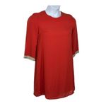 MM Couture  by Miss Me Burnt Orange Shift Dress Small Rhinestone Cuff Glam Photo 6