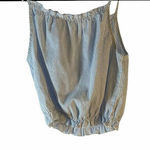 John Galt J. Galt Light Blue White Stripe Crop Top Size Small S Photo 0