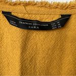 ZARA  Mustard Yellow Frayed crop babydoll top M Photo 8