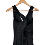 Sage the Label Black Crisscross Back Straps Mini Dress size Small Faux Leather Photo 6