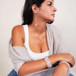 Nogu Mermaid Glass Chain Drop Threader Earrings Photo 5