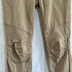 ROCKSTAR Sushi Cargo Moto Pants Size 26 Studded Zipper Detail Tan Photo 3