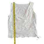 Cider Women's S Lace Tank Top Crop White Plunge Neck Y2K Coastal Romantic NWT Photo 6