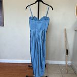 House Of CB House‎ of CB Myrna Aegean Corset midi Dress in blue XS NWOT $269 Photo 16