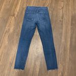 AGOLDE  Sophie distressed dark wash raw hem size 28 cropped skinny jeans Photo 6