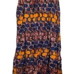 Karan free size midi length multi color print tie waist skirt. Size M Photo 0