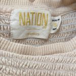 Nation Ltd  Ruffled Long Sleeve Top in Light Pink size small Photo 4