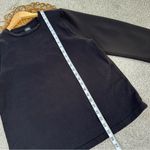 ZARA  Buttoned Sweatshirt Black Crew Neck Long Sleeve Size M Photo 13