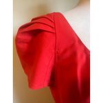 Zac Posen  Red Sheath Dress Puff Sleeve classic elegant designer capsule silk 10 Photo 1