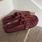 Free People NWT  After Riding Mules in Cabernet Suede Photo 3