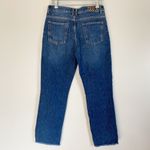 ZARA  High Rise Straight Distressed Raw Hem Jeans 4 Photo 5