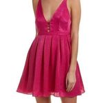 Free People Gabby’s Party All Night Fit & Flare Dress Hot Pink Size 4 NWT Photo 0