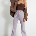 PacSun  Eco Purple High Waisted Flare Denim Jeans Dusty Lavender Size 27 Photo 0