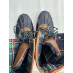 Sporto Womans Duck Boots 10 Brown-blue Lace Up Ankle Height Photo 5