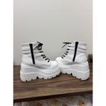 Demonia  Shaker White Platform Lace Up Buckle Boots size 8 Photo 5