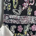 Mac Duggal 5353 Size 14W Floral Beadwork Flare Short Cap Sleeve A-Line Dress Photo 8