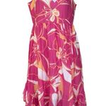 Milly  Britney Stencil Floral Dress Pink Silk Blend Photo 0