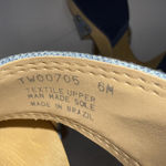 Tommy Hilfiger Vintage  Y2K 90s Studded Wooden Block Denim Heels Size 6M Photo 8