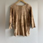 TEES 2 PLEASE AVENUE Womens Top Brown Ribbed Knit Studs 3/4 SIv Pullover… Size undefined Photo 3