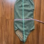 PATBO Halter Neck Bodysuit Sea Green Size Small Going Out Top Shimmer Metallic Photo 11