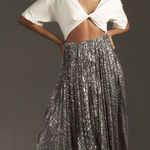 Anthropologie NWT  Delfi Collective Sequin Twofer Midi Dress Size L Photo 0