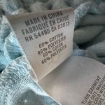 Aerie Offline Summer Lights Blue Romper Terrycloth Vacation Snap Close Collared Photo 7