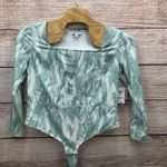 Style Not Size for Jenni Bodysuit Marble Jade Square Neck Long‎ Sleeve [Size XL] Green Photo 0