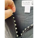 Vintage D.A.G.collection size L 100% cotton rhinestone zip and decor Black Size L Photo 4