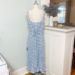 Lulus Lulu’s Darling Daisy Floral Midi Dress Sundress Blue White Large Nwt Photo 5