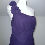 David's Bridal Women’s Wedding Guest Party Gown Bridesmaid One shoulder Dark Purple 10 Photo 1