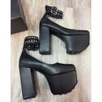 Lamoda Platform Heel Ankle Strap Buckle Studded Black Goth Punk Shoes Size 8 Photo 4