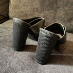 Moca Sequin Strappy Heels | Black & Silver Glam Open Toe Pumps | 8.5 Photo 5