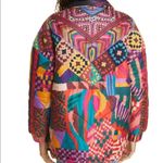 Farm Rio Crochet Patchwork Print Reversible Oversize Puffer Jacket Size Medium Photo 1