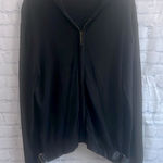 BCBGMAXAZRIA black zip up lightweight sweatshirt Womans size medium Photo 0