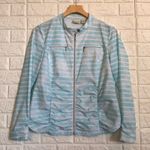 Zenergy striped cloudy striped print light‎ zip up Women’s Size M Medium Photo 1