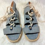 MICHAEL KORS McKenna Denim Gladiator Espadrille Sandals Blue Size 7 Photo 2